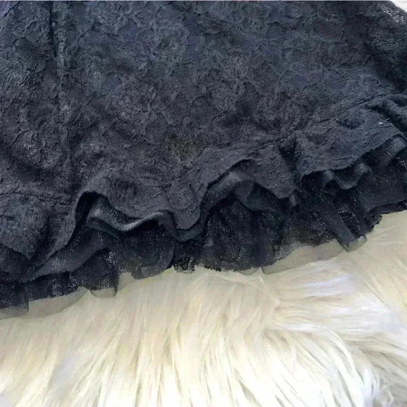 Inner Secrets Lingerie Y2K Gothic Lace Babydoll Ruffle Hem Medium - Picture 6 of 9